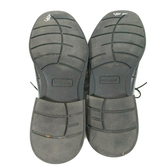 Dockers Mens 12M Black Bicycle Toe Leather Lace Up - Picture 5 of 10